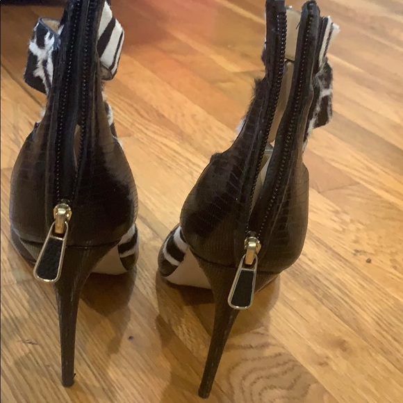 Paul Andrew calf hair open toe bootie sz 40/9 - Picture 3 of 6